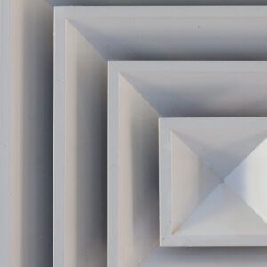 HVAC ceiling diffuser used in air distribution systems for hospitals – featured in HVAC Air Distribution Training